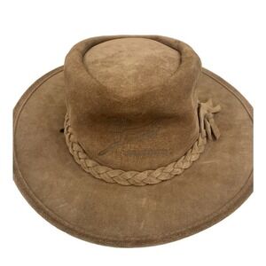 South Africa Rugby Leather Rogue hat, brown, medium, safari, outback, bush